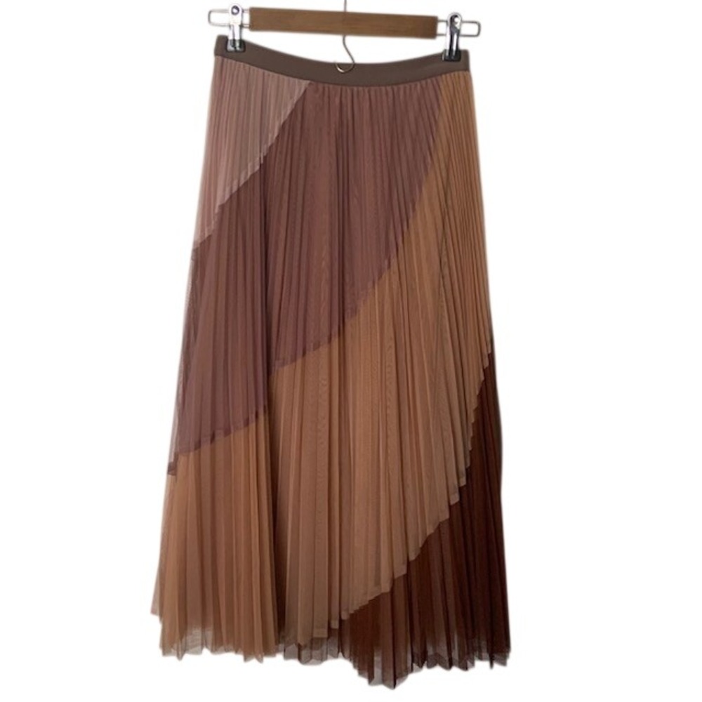 DR2 Maxi Skirt XS Mesh Tulle Overlay Whimsigoth Boho Romantic Brown City Chic